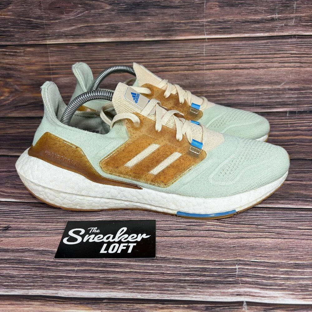 Adidas Ultraboost 22 Made With Nature Linen Green Men's Athletic Shoes Size‎ 9